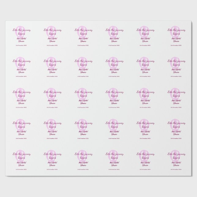 Papel De Presente que a jornada começa presente de chá de noiva adic (Aberto)