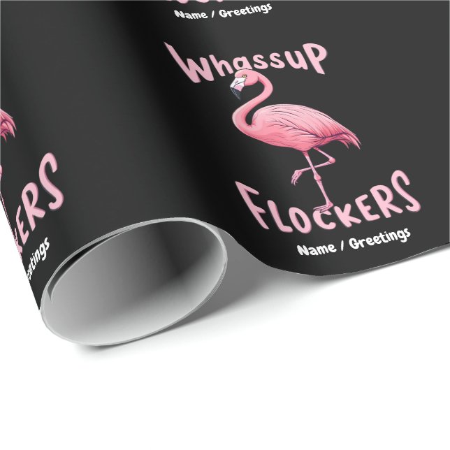 Papel De Presente Que Bloqueadores Flamingo Design A Flincríveis (Ponta do rolo)