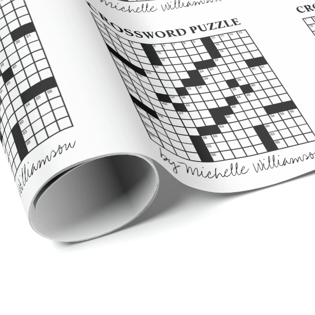 Papel De Presente Quebra-cabeça Personalizado Preto e Branco Diverti (Ponta do rolo)