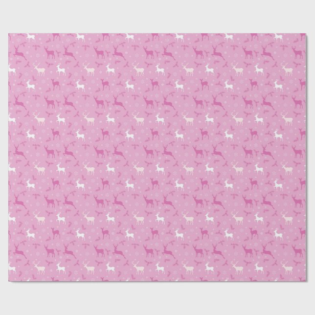 Papel De Presente Quebra-cabeça rosa de Fenda de Neve (Aberto)