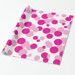 Papel De Presente Quebra-cabeça Rosa do Padrão de Confetti Quebra-