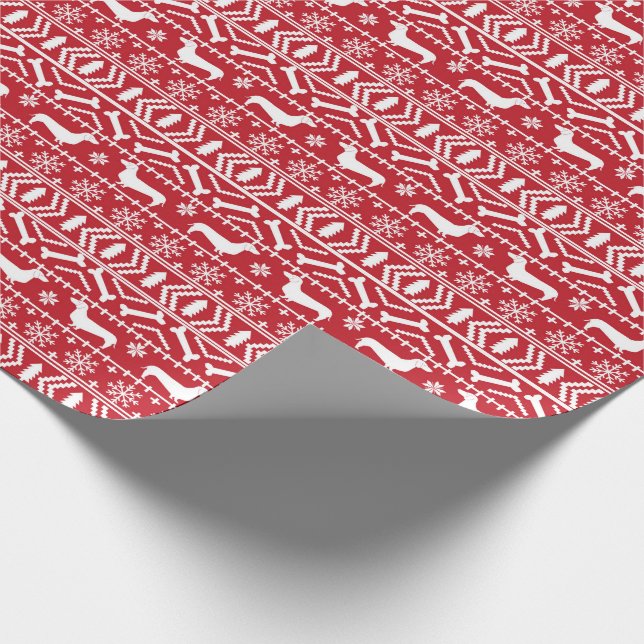 Papel De Presente Quebra de Natal da Ilha de Dachshund (Ponta)