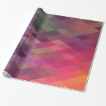 Papel De Presente Quebra de Presente de Diamantes Geométricos<br><div class="desc">Diamantes multicoloridos em tons quentes.</div>