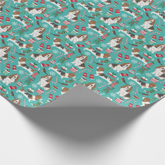 Papel De Presente Quebra de Presente de Natal do Basset Hound