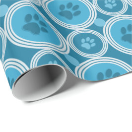 Papel De Presente Quebra de presente de patas para dar (Teal)