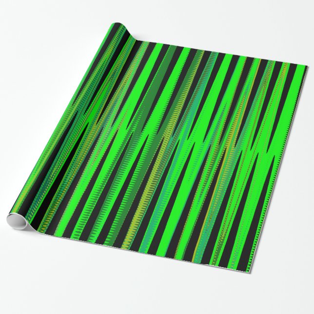 Papel De Presente Quebra de Presente do Designer Verde Moderno (Desenrolado)