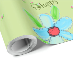 Papel De Presente Quebra de Presente Flor do Rico Verde