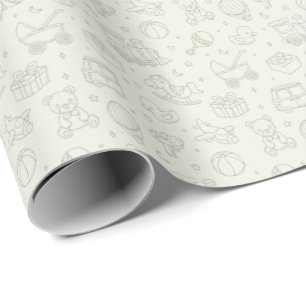 Papel De Presente Quebra de presente neutra para bebês