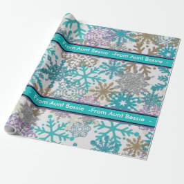 Papel De Presente Quebra de Presente Personalizada no Floco de Neve