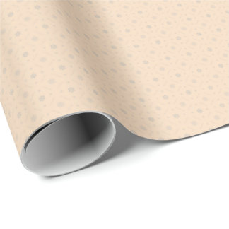 Papel De Presente Quebra do Flor de bege Suave - Elegância Floral Su