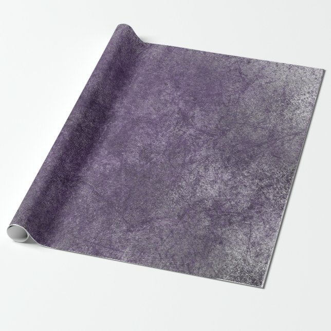 Papel De Presente Quebra-Mama Roxo de Prata Distante (Desenrolado)