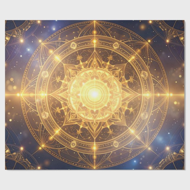 Papel De Presente Quebra-pontas do Mandala Cósmico (Aberto)