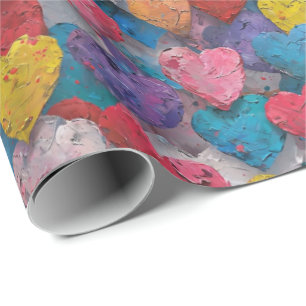 Papel De Presente Quebra-Presente Texturizada Vibrante - Amor Negrit
