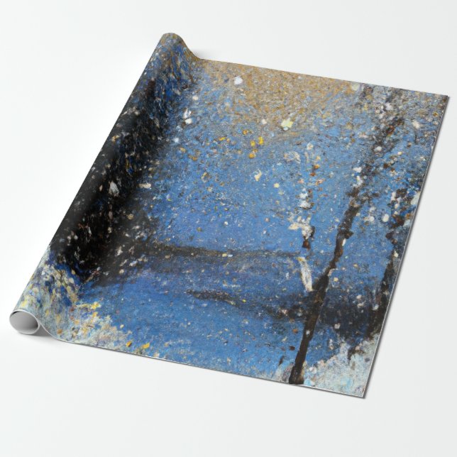 Papel De Presente Queda de Neve (Desenrolado)