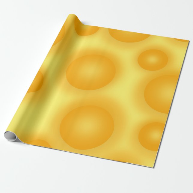 Papel De Presente Queijo suíço amarelo (Desenrolado)