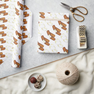 Papel De Presente Queijos Mozzarella Fried Sticks Bar Pub Comida