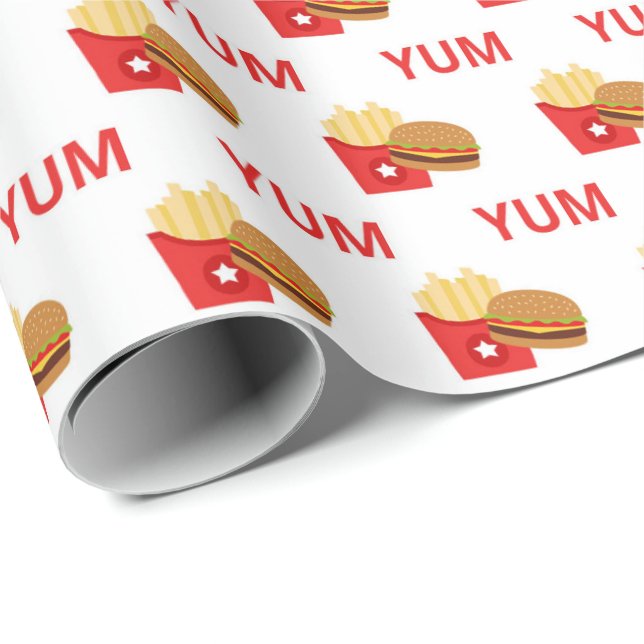 Papel De Presente Queimadores de Yum e embrulho para festas de batat (Ponta do rolo)