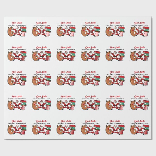 Papel De Presente Querido Papai Noel Este Ano Eu Estive Sólido 6 7 S (Aberto)