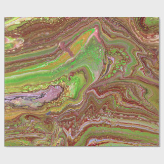 Papel De Presente Questions 1 Wild Green Maroon Wrapping Paper