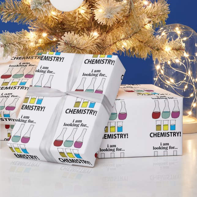 Papel De Presente Química Engraçada Estou Procurando Química (Feriados)