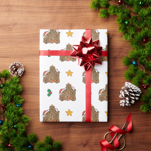 Papel De Presente Quokka Árvore de Natal Feliz Natal (Presente de Natal)