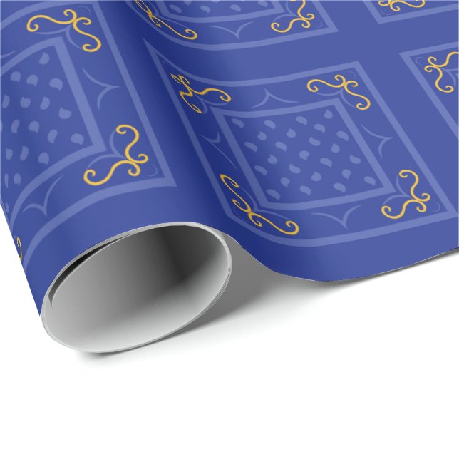 Papel De Presente Quotas Quadradas (Ponta do rolo)