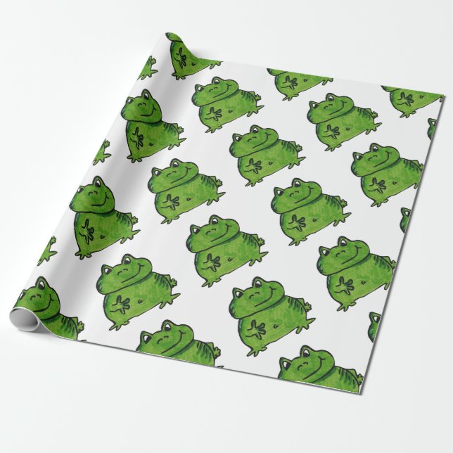 Papel De Presente Rã Frog (Desenrolado)