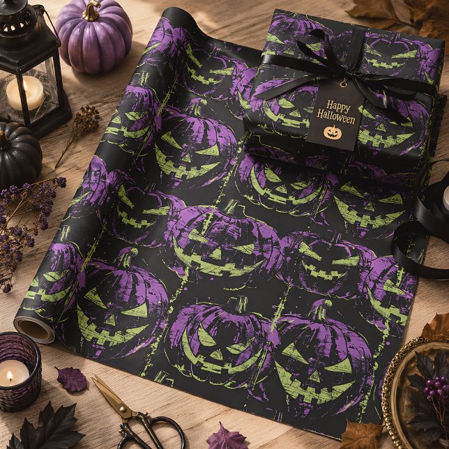 Papel De Presente Rabanetes Roxos Halloween Gótico (Criador carregado)