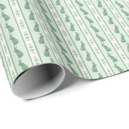 Papel De Presente Rabbits and Hydrangeas Wrapping Paper