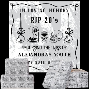 Papel De Presente Rabisco RIP 20s Morte à Minha Juventude 30º Aniver