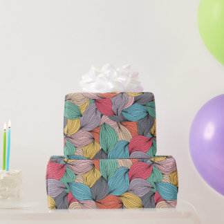 Papel De Presente Rabiscos De Fio Colorido