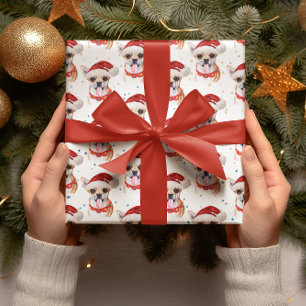 Papel De Presente Raças de Cães de Natal em Aquarela Chihuahua