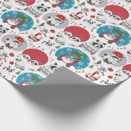 Papel De Presente Raccoon Christmas