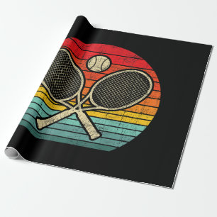 Papel De Presente Racket de Tênis retrovisores cruzado - Pista despo