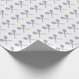Papel De Presente Racquet de Squash Cruzadas Azul