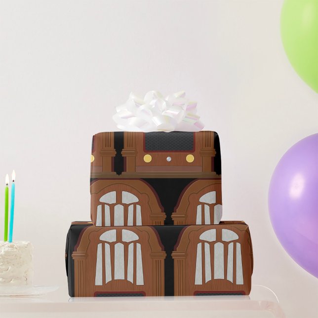 Papel De Presente Rádio Vintage Wooden (Criador carregado)