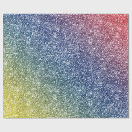 Papel De Presente Rainbow Glitter