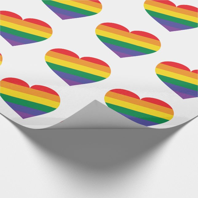 Papel De Presente Rainbow Heart (Ponta)