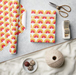 Papel De Presente Rainbow Orange Chá de fraldas Gênero Neutral Girl