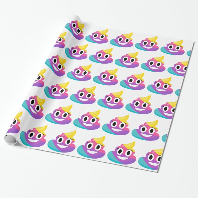 Papel De Presente Rainbow Poop Emoji (Desenrolado)