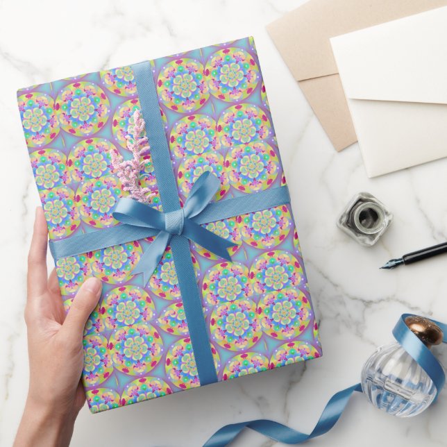 Papel De Presente Rainbow Song Mandala (Presentear)