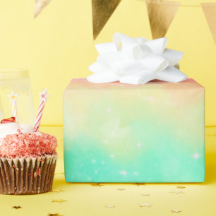 Papel De Presente Rainbow Sparkle