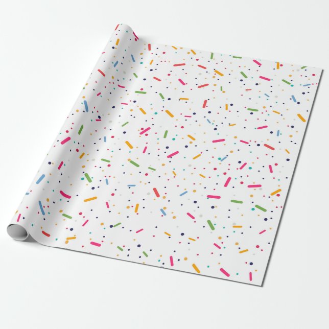 Papel De Presente Rainbow Sprinkles (Desenrolado)