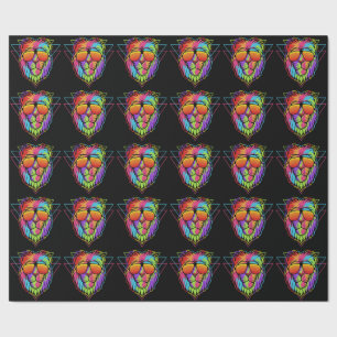Papel De Presente Rainbow Vibes Lion