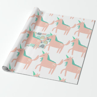Papel De Presente Rainbows e Unicórnios