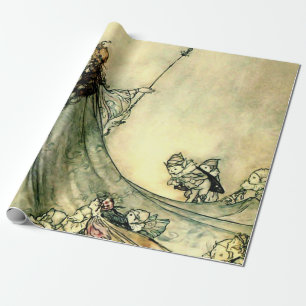 Papel De Presente "Rainha das Fadas" por Arthur Rackham