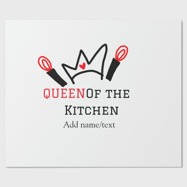 Papel De Presente Rainha do cozinhar do cozinheiro da cozinha (Aberto)