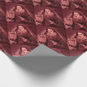 Papel De Presente Rainha Elizabeth mim no impressão cor-de-rosa