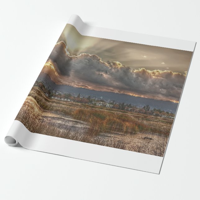 Papel De Presente Raios no pôr do sol (Desenrolado)