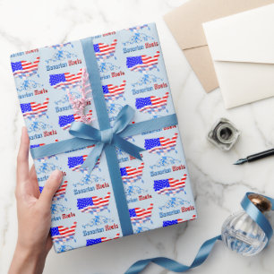 Papel De Presente Raízes da Baviera Americana